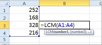 Hướng dẫn sử dụng hàm LCM trong Excel
